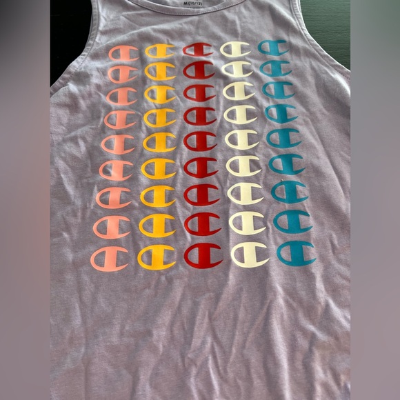 Champion Girls Tank Top with Rainbow C Logos Medium (10/12) - Picture 3 of 7